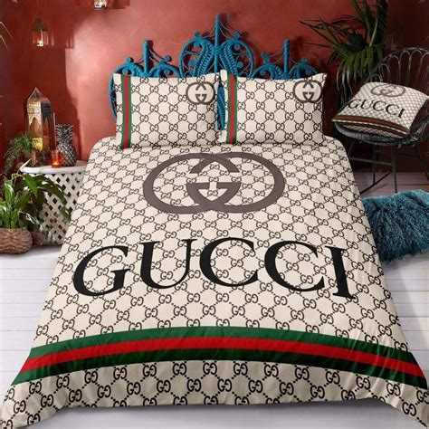 gucci comforter sets queen|Gucci bedding set king.